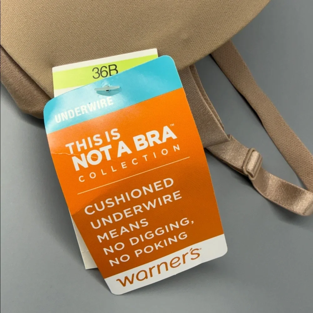 Warner's Womens Cushioned Underwire Lightly Lined Convertible Strapless Bra 36B - Picture 2 of 10